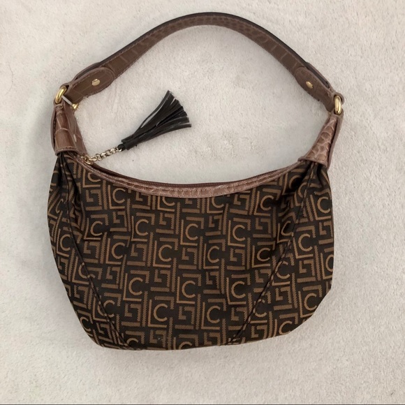 Liz Claiborne Tot Purse Handbag 90’s Baguette Small Brown - Picture 1 of 7
